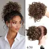 Anillo para el cabello de peluca europea y americana, elástico con cordón ajustable, cuerda ondulada para cola de caballo, simulación natural de cabello rizado, paquete de anillo para el cabello despeinado sin costuras