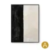Pintura Decorativa Abstrata Criativa Simples Preto e Branco para Maquete de Sala, Mural de Villa de Designer, Pintura de Parede para Hall de Homestay Pós-moderno