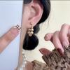 TikTok Explosivo Cuentas de Champán Luz de Cadena para Oreja Lujo Elegante Elegante Suave Accesorios para Oreja Pendientes de Perla de Alta Calidad para Mujeres