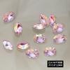 Uñas delgadas joyería de diamantes flash ovalado huevo de paloma diamante con forma de fondo puntiagudo cristal blanco diamante pila accesorios para uñas