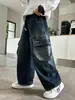 Jeans de Mezclilla de Trabajo de Otoño para Niños 2026 Nuevo Estilo Genial Estilo Urbano para Niños Medianos y Grandes Pantalones Largos de Pierna Recta de Primavera y Otoño Modernos
