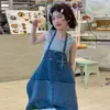Pantalón de Peto vaquero para niña Hua Yu Xun 2026 Verano Nuevo Estilo Coreano Diseño de Nicho Estilo de Tirantes con Delantal Moderno