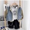 Abrigo de Otoño para Niño 2025 Nuevo Estilo Coreano Camisa con Capucha y Cierre para Niños Top Casual