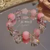 Pulsera de amatista natural para niñas, estudiantes y trabajadores de oficina, un accesorio de lujo ligero y de alta gama, un regalo único para una mejor amiga