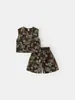 Conjunto de Ropa de Verano para Niñas 101.25kg Piezas Chaleco de Verano Top sin Mangas Floral Conjunto de Shorts