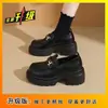 Zapatos de Algodón para Exteriores Slip-On Retro de Suela Gruesa para Aumentar la Altura 2026 Verano Nuevo Estilo Coreano Versátiles Cálidos de Punta Redonda de Cuero para Mujer