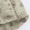 PB&ZA Primavera y Otoño Nueva Tendencia Retro Americana Camisa Bordada Hueca Estilo Casual Holgado Top