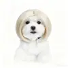 Peruca transfronteiriça para animais de estimação com franja e cabeça de bobo produtos bonitos para animais de estimação personalidade da moda acessórios para pêlos de cachorro cocar