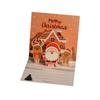 Cartão de felicitações tridimensional de Natal faça você mesmo Presente de véspera de Natal Desenho animado Bênção Manuscrita Sentido avançado Cartão pequeno com envelope