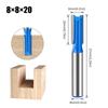 Broca de Mango de 8 mm para Ranurar Madera Cuchilla Recta de Doble Filo de 6-20 mm Fresa para Ranurar Cuchilla para Ranurar de Exportación Rusia