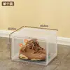 Direto da fábrica transparente visível plástico amor sapatos artefato de armazenamento flip magnético à prova de poeira empilhável acabamento caixa de sapato