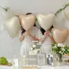 Balões de Filme de Alumínio Verdes Oliva com Coração de 18 polegadas Decoração de Adereços de Foto de Aniversário Flutuantes ao Ar Livre para Crianças Bebês de Um Ano