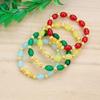 Barraca de ponto cênico vendendo joias feitas à mão com miçangas imitação de jade contas de barril pulseira de vidro atacado masculino e feminino este ano pulseira