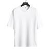 Camiseta Manga Curta 180g Algodão Penteado CVC, Gola Redonda, Camisa Casual Meia-Manga Lisa Cultural, Uniforme de Classe, Uniforme Escolar, Pedido em Grupo