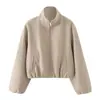 Comercio electrónico transfronterizo ZR, nueva colección de otoño, chaqueta bomber casual de estilo europeo y americano para mujer con cuello alto