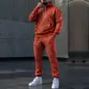 Estación Independiente Temu Moda Masculina Transfronteriza Tendencia Estilo Europeo y Americano Otoño Casual Deportivo Sudadera con Estampado Traje Dos Piezas
