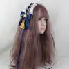 Fofa Estilo Japonês Menina Doce Lolita Menina Coração Borla Faixa de Cabelo Doce Lolita Feito à Mão Renda Laço Acessórios de Cabelo