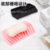 Caja de jabón inclinada estilo japonés transfronteriza Bandeja de drenaje de silicona para baño Portátil sin perforaciones Bandeja de jabón en stock