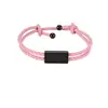 Soporta grabado, pulsera tejida de cordón cuadrado de cuero y acero inoxidable, ajustable, disponible en varios colores, adecuada tanto para hombres como para mujeres