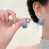 Brincos Meio Argola Amarelo Leite Ponto de Onda Esmaltado Alto Sentimento Temperamento Brincos Frescos Primavera e Verão Femininos 2025 Novo