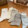 Calcetines Blancos de Encaje de Burbujas, Estilo Delgado con Moño, Calcetines de Malla Transpirable hasta la Pantorrilla, Calcetines Holgados Estilo Miu Estilo Universitario