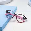 El nuevo marco de gafas ovaladas para estudiantes infantiles se puede equiparar con el número de almohadillas nasales suaves de silicona de tres puntos gafas ópticas Danyang