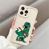 Funda Emery para iPhone 15 Pro Max Frosted Phone Case 16 Creative 14plus Cartoon 11 Dinosaurio