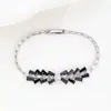 Pulsera Ajustable de Trébol de Cuatro Hojas para Transmisión en Vivo de TikTok Pulsera de Lujo Ligero Simple para Mujer Pulsera de Diamantes Ins para Mujer Regalo Pequeño