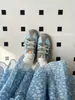 Lan Gui 2026 Primavera y Otoño Nuevo Color Bloque Zapatos de Entrenamiento Alemanes para Mujer, Punta Redonda con Cordones Planos Casuales Deportivos para Mujer