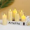 Luz de Vela Digital LED Taza Acrílica Cera Artificial Fiesta Boda Cumpleaños Confesión Luz de Vela Adornos de Atmósfera