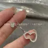 Colar de cabaça V dourado de alta qualidade, espessamente banhado a ouro rosa 18k, corrente para clavícula, venda direta do fabricante, suporta transmissão ao vivo e dropshipping