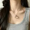 Accesorios de Nicho Minimalistas Estilo Ins, Cadena Dulce y Fresca para Clavícula, Cadena para Sudadera Suéter, Collar Versátil de Lujo Ligero para Mujer