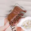 Peine de Masaje, Peine Engrosado para Cabello Largo, Peine de Cinco Dientes, Peine Redondo de Sándalo para Meridianos, Peine Pequeño Portátil para Masaje del Cuero Cabelludo