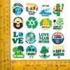 Encantos para Zapatos de Goma Suave Pvc con Tema de Reciclaje de la Tierra Ecológico Accesorios Transfronterizos Verdes de Caridad para Zuecos Hebillas de Zapatos para Armar al por Mayor