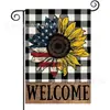 Bandera Popular de Jardín para el Día de la Independencia de Temu, Bandera con Estampado de Camión y Corazón en Material de Lino, Decoración Americana para Jardín al Aire Libre
