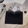 Sujetador de seda helada sin espalda con copas fijas integradas y almohadillas en el pecho, tirantes ajustables, adecuado para niñas, estilo bandeau