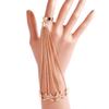 Joyería transfronteriza europea y americana retro con incrustaciones de diamantes de imitación hueca geométrica de flecha anillo abierto pulsera unida accesorios creativos para mujeres