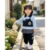 Conjunto de Vestido y Pantalones Estilo Coreano Universitario para Niñas Primavera y Otoño Conejo Muñeca Bebé Elegante para Salir
