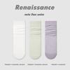 Calcetines de verano renacentistas para mujer, calcetines finos de primavera y otoño, medias blancas de pantorrilla, seda blanca, jk lolita, tubo mediano
