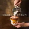 Vaso de Vidrio Retro para Jugo, Transparente Apilable para Hielo, Café Latte, Copa de Cóctel, Vaso de Agua para Bar y Restaurante