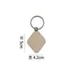 Llavero de Madera de Haya Colgante Creativo Grabado Láser Personalizado Impresión Tallado Venta al por Mayor en Stock Anillo para Llaves de Madera Maciza