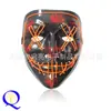 Amazon Doméstico El Luz Fría Luminosa Máscara Led Máscara Halloween Carnaval Baile Forma de V Sangriento Horror Fantasma