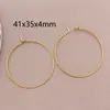 Aretes Redondos de Aro en Forma de 9 de Acero Inoxidable con Galvanoplastia al Vacío Dorada, Múltiples Especificaciones 15-40mm, Accesorios para Joyería DIY