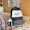 Mochila Escolar para Niñas, Estudiantes de Primaria, Nuevo Modelo 2026, Estilo Japonés, Bloques de Color, Versátil, Casual, Gran Capacidad, Mochila de Moda