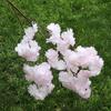 Galhos Artificiais de Flor de Cerejeira com 4 Galhos e 3 Galhos, Galhos Densos de Flor de Cerejeira e Flor de Pessegueiro para Arco de Decoração de Casamento, Flores Artificiais