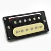 Bloque Doble Guitarra Eléctrica Doble Pastilla Doble Bobina Estilo Zebra Amarillo y Negro Placa Inferior