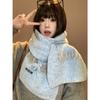 Bufanda Nueva de Punto Estilo Coreano con Lazo y Lana para Mujer en Invierno, Cálida y Versátil, Protector de Cuello de Lana Atmosférico