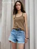 Marca de Lujo Americana/Shorts de Mezclilla de Cintura Alta para Mujer, Largo Tres Cuartos con Bordes Deshilachados, Estilo Línea A, Hot Pants Retro de Color Claro, Talla 26, Nuevo Modelo de Verano