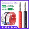Macro Sheng Supply 3135 14awg Fio de Silicone Resistente à Temperatura 200 Graus Fio Vermelho e Preto 2.5mm Bateria de Lítio Fio de Alta Temperatura