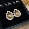 Pendientes de plata con forma de aguja, ligeros, de lujo, con perlas de amor, de nicho, de alta gama, estilo Joker, a la moda, al por mayor